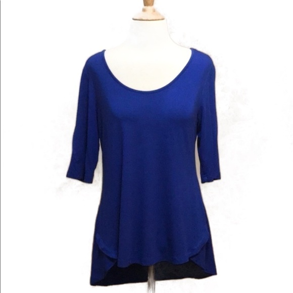 Soft Surroundings Royal Blue Scoop Neck Top in Size S - Picture 1 of 8